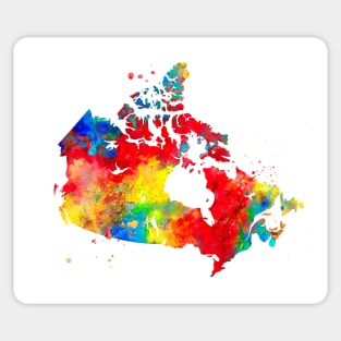 Canada Watercolor Map Painting Sticker